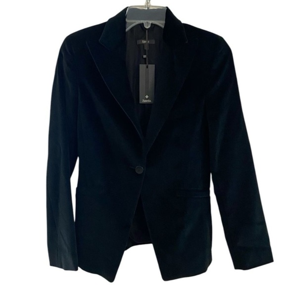 Zanella Jackets & Blazers - Zanella Chloe velour Black Women's Blazer Sz 4 NWT